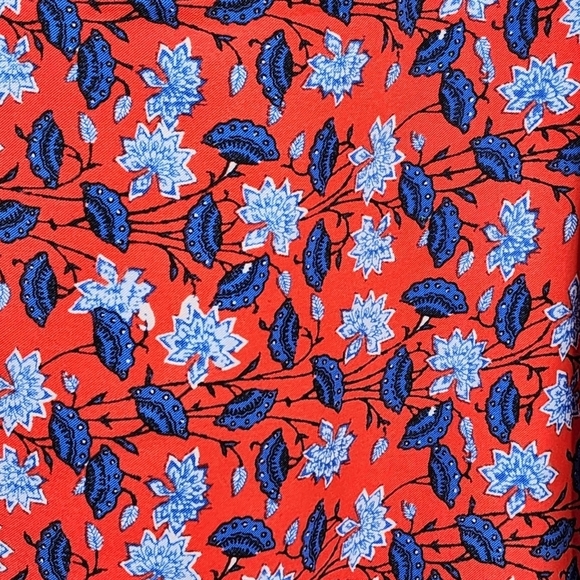 Loft Women's Border Floral Tie Waist Dress - SP - Picture 6 of 8